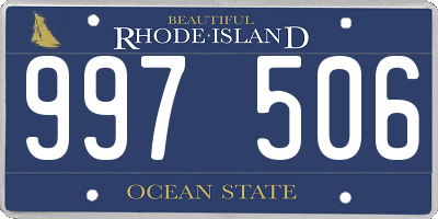 RI license plate 997506