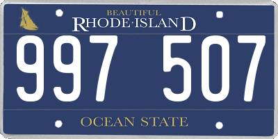 RI license plate 997507