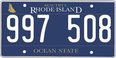 RI license plate 997508