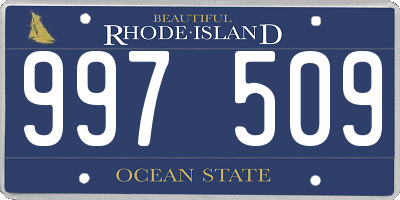 RI license plate 997509