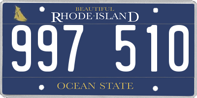 RI license plate 997510