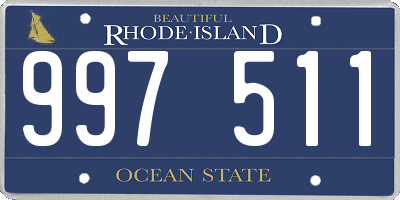 RI license plate 997511