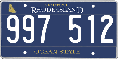 RI license plate 997512