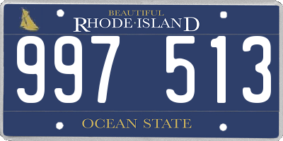 RI license plate 997513