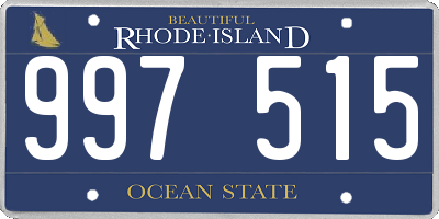 RI license plate 997515