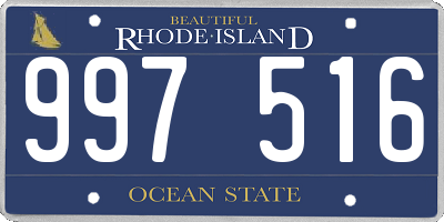 RI license plate 997516