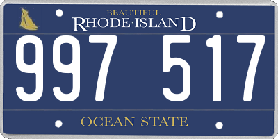 RI license plate 997517