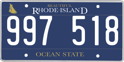 RI license plate 997518