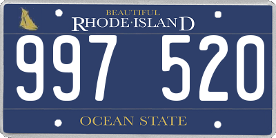 RI license plate 997520