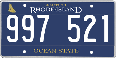 RI license plate 997521