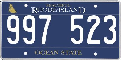 RI license plate 997523