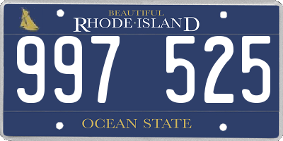 RI license plate 997525