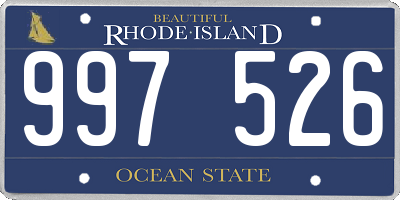 RI license plate 997526