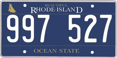 RI license plate 997527