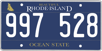 RI license plate 997528