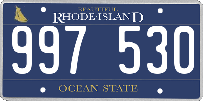 RI license plate 997530