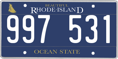 RI license plate 997531