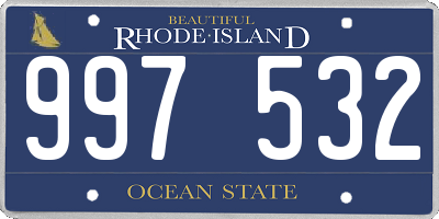 RI license plate 997532