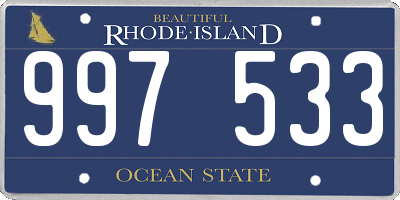 RI license plate 997533