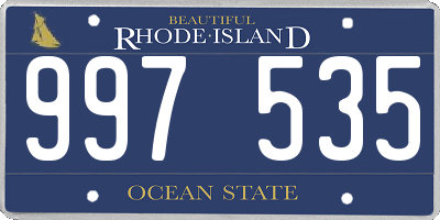 RI license plate 997535