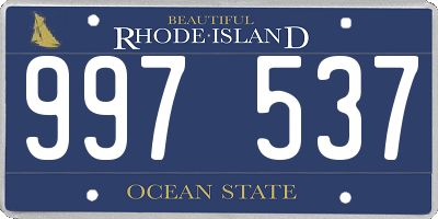 RI license plate 997537