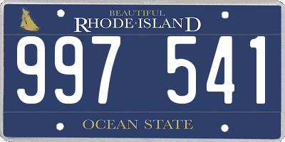 RI license plate 997541