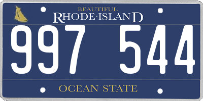 RI license plate 997544