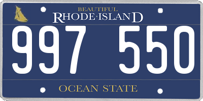 RI license plate 997550