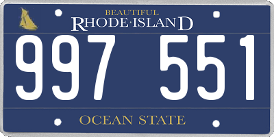 RI license plate 997551