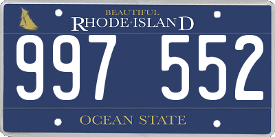 RI license plate 997552