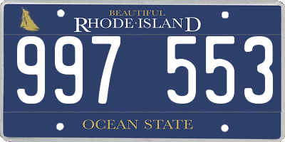 RI license plate 997553