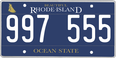 RI license plate 997555