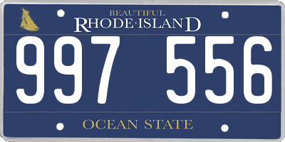 RI license plate 997556