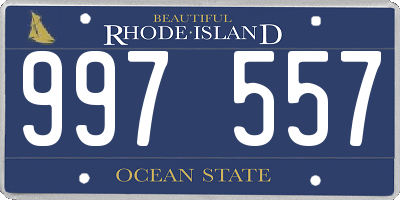 RI license plate 997557