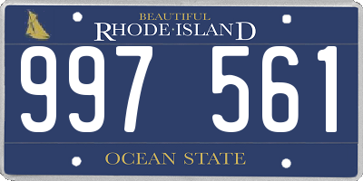 RI license plate 997561