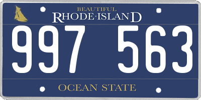 RI license plate 997563