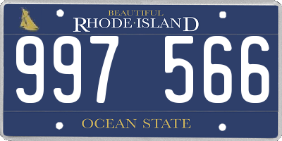 RI license plate 997566