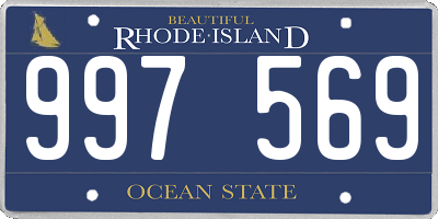 RI license plate 997569