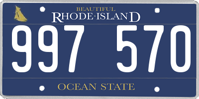 RI license plate 997570