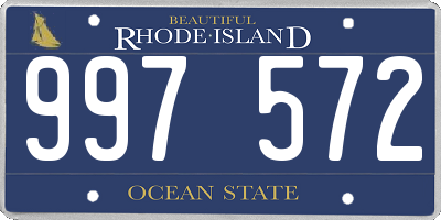 RI license plate 997572