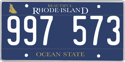 RI license plate 997573