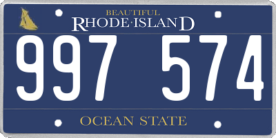 RI license plate 997574