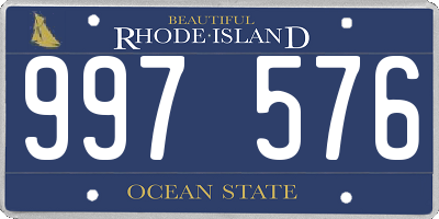 RI license plate 997576