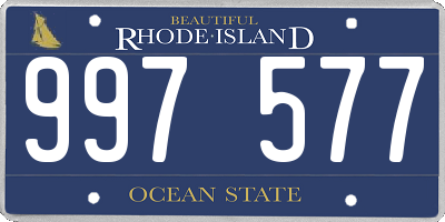 RI license plate 997577