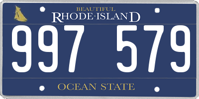 RI license plate 997579