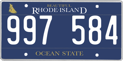 RI license plate 997584