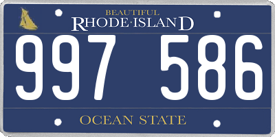 RI license plate 997586