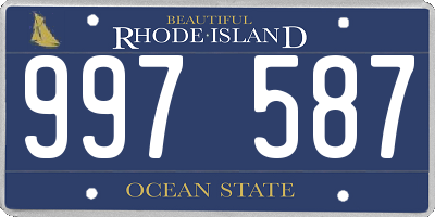 RI license plate 997587