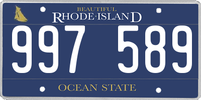 RI license plate 997589