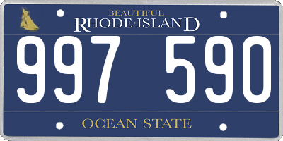 RI license plate 997590